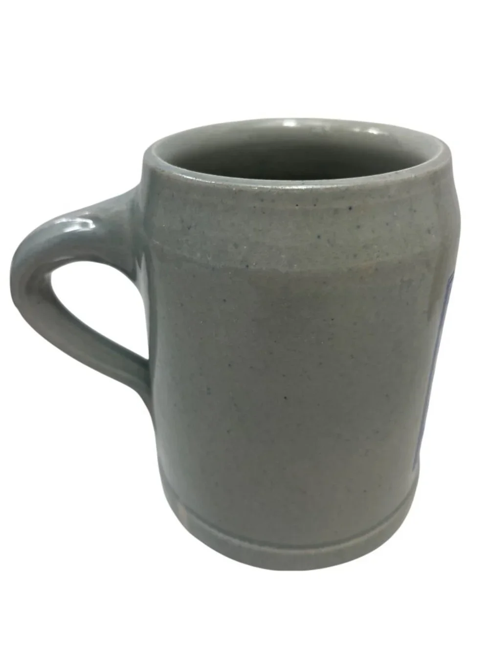 Vintage Löwenbräu Munich Beer Stein 0.5L Gray Ceramic With Blue Lion Logo 71c